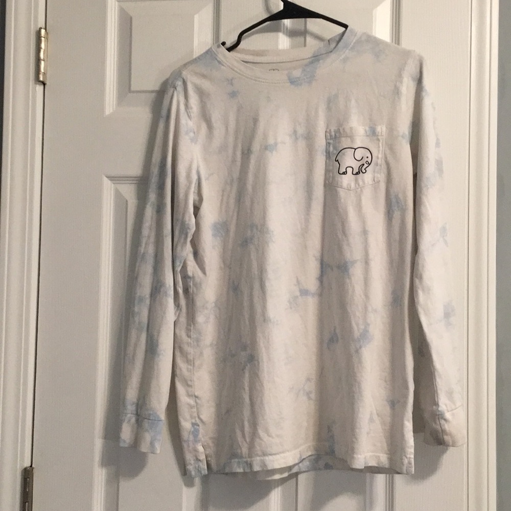 Ivory Ella Baby Blue Tye Dye Long Sleeve Shirt